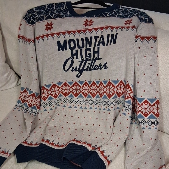 mountain high outfitters Other - CALE Men's Sweater - Blue and Red Nordic Design Mountain HIGH Outfitters